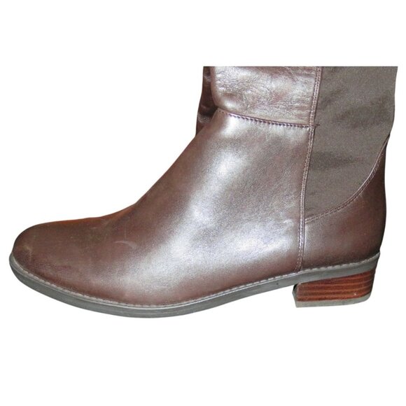 Vince Camuto Kellisi Mixed Italian Leather & Suede Knee High boots in Mocha sz 8 - Picture 3 of 13